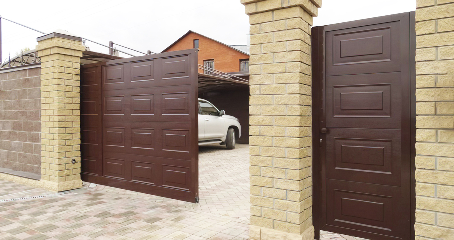 Ворота с калиткой в Гулькевичах под ключ